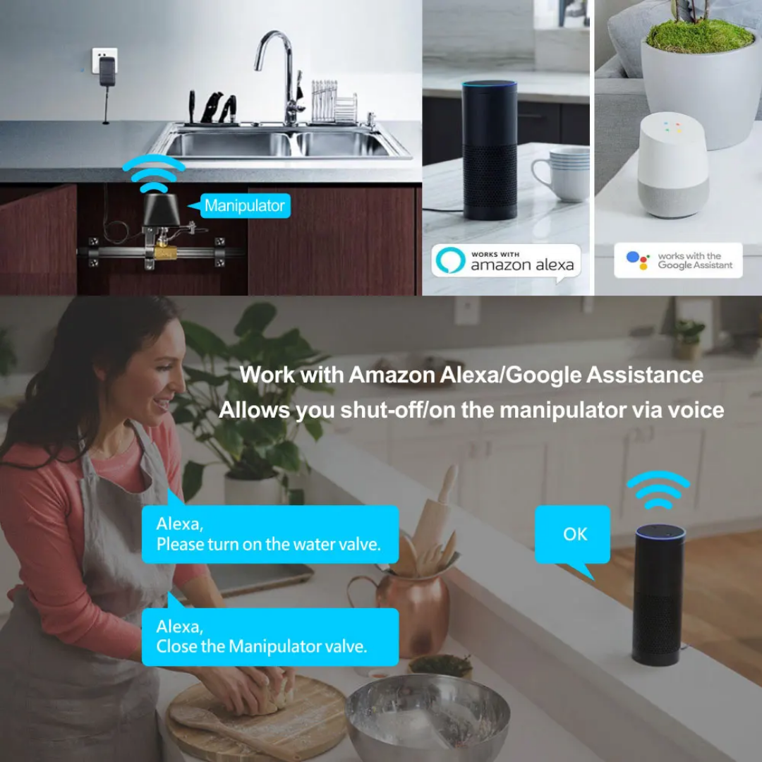 💧 صمام الماء الذكي للتحكم عن بُعد – Smart Water Valve — صورة 2