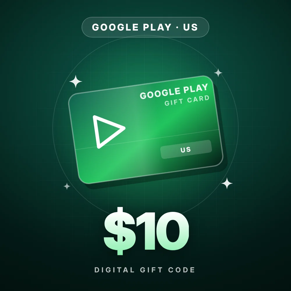 بطاقة Google Play — 10$ (أمريكي)