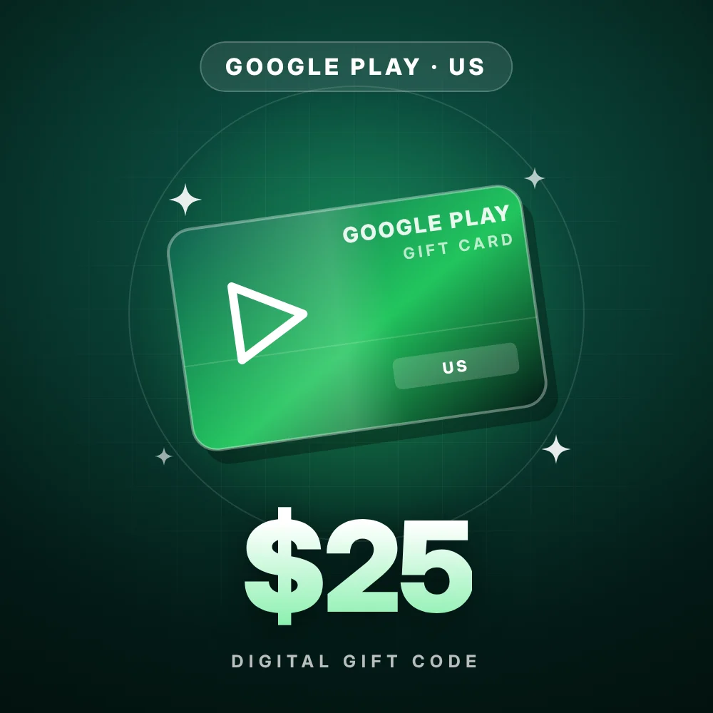 بطاقة Google Play — 25$ (أمريكي)