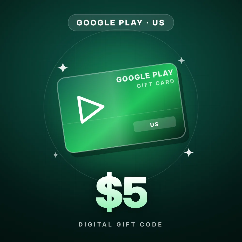 بطاقة Google Play — 5$ (أمريكي)